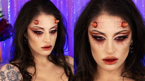 sexy demon makeup|DEMON GIRL halloween makeup tutorial .